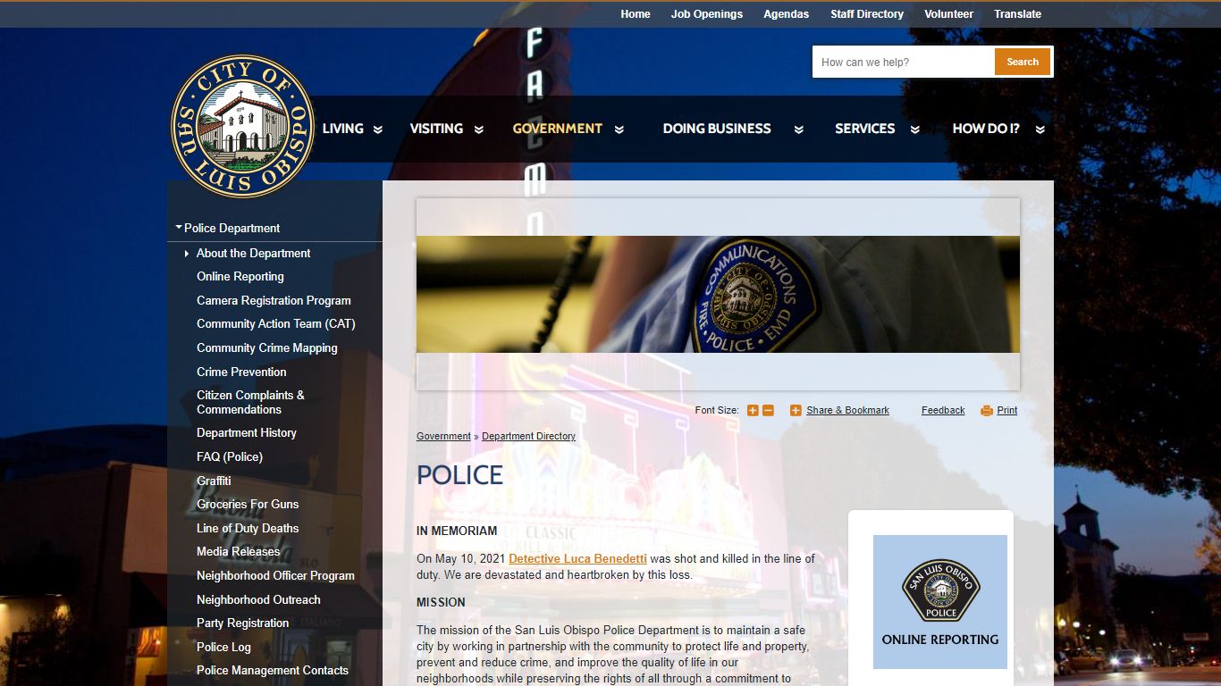 Police | City of San Luis Obispo, CA